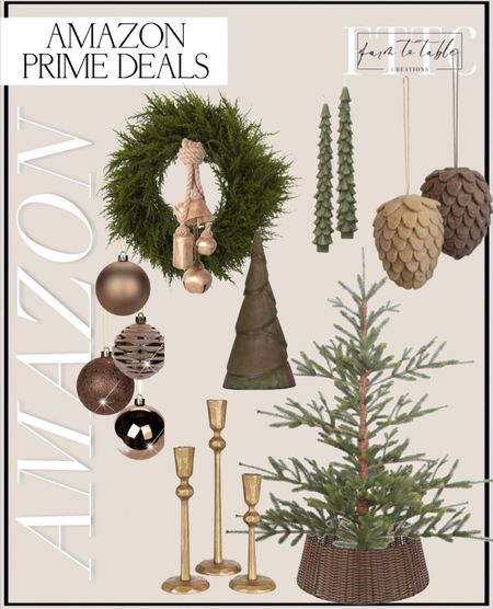 Amazon Prime Deal. 
Follow @farmtotablecreations on Instagram for more inspiration. Amazon Home. Amazon Prime Deal. Nearly Natural 4952 Cedar Wreath, 24-Inch, Green. Winter Wreath. Wreath for Christmas. Creative Co-Op Decorative Metal Bells in Various Shapes on Jute Rope Hanger Wall Hanging, Gold, Christmas. Vickerman 5' Bed Rock Pine Artificial Christmas Tree, Unlit - Faux Christmas Tree. Creative Co-Op Wool Felt Pinecone Ornament. Christmas Ball Ornaments Brown 12 Pcs Shatterproof Christmas Tree Decorations Xmas Tree Medium Christmas Ornaments Balls with Hanging Loop. Creative Co-Op Unscented Tree Shaped Taper Candles, Evergreen, Boxed Set Of 2. Antique Brass Iron Taper Candle Holder - Set of 3 Decorative Candle Stand, Candlestick Holder. Christmas Tree Collar, 23’’ D Handmade Artificial Rattan Wicker Christmas Stand Tree Collar Basket. Creative Co-Op Stoneware Tree with Reactive Glaze Finish. Amazon Christmas Deals. Christmas Decor. Amazon Holiday Deals. Amazon Holiday Decor. 

#LTKfindsunder50 #LTKsalealert #LTKxPrime
