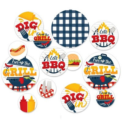 Big Dot of Happiness Fire Up the Grill - Summer BBQ Picnic Party Giant Circle Confetti - Party Decorations - Large Confetti 27 Count | Target