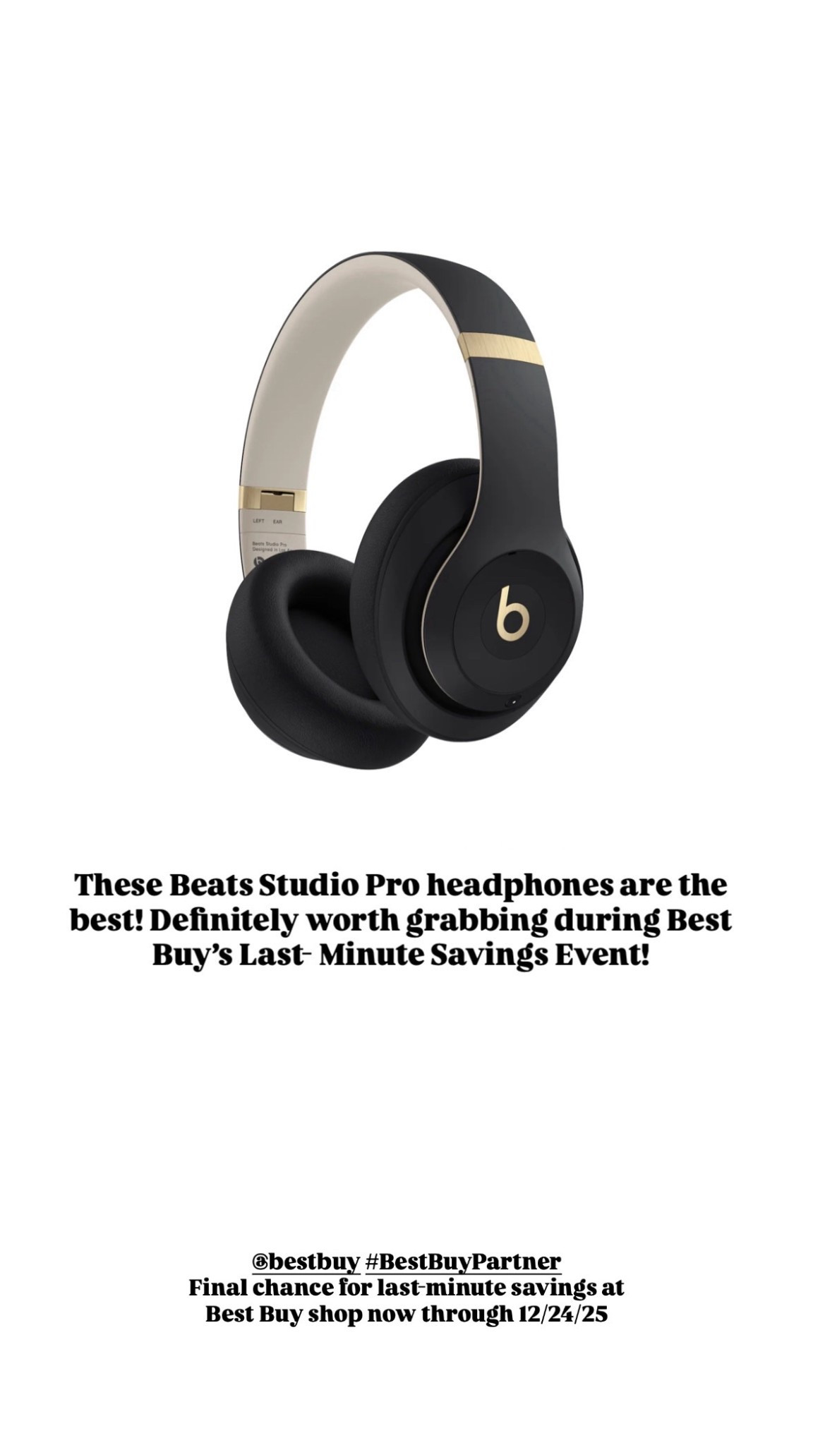 #BestBuyPartner A quality pair of headphones like the Beats Studio Pro headphones makes a great gift! This is an item that people will use all the time. Shop Best Buy’s Last Minute Savings Event now through 12/24/25! @bestbuy

Loverly Grey, Best Buy, gift ideas, beats headphones

#LTKGiftGuide #LTKSaleAlert