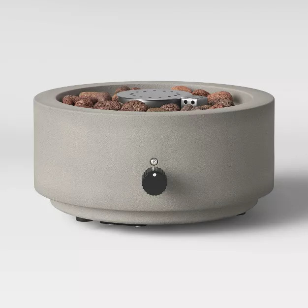 10" Round Pipestone Patio Tabletop Fireplace - Gray - Project 62™ | Target
