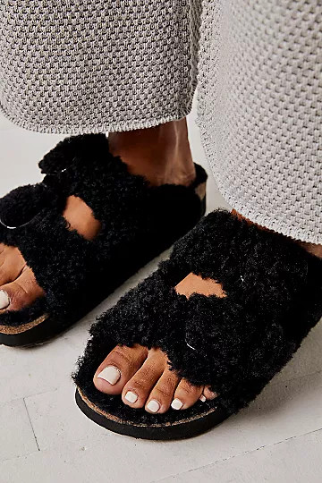 Arizona Teddy Shearling Birkenstock Sandals | Free People (Global - UK&FR Excluded)