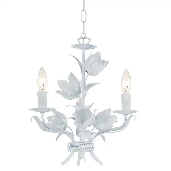 Southport 3 Light Wet White Mini Chandelier - 14'' W x 15'' H | Bed Bath & Beyond
