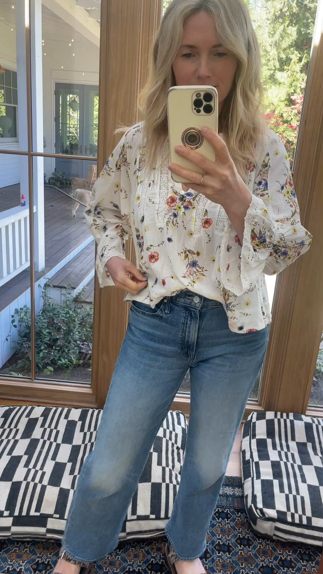 Tap here to see code & sizing details!!!

Use code EMILYH20 for 20% off $100 or more!

This shirt is so sweet - such a good summer staple. Wearing a small!

THESE JEANS. They’re so good - Anthro carries the same fit in a similar wash with a raw hem! True to size, wearing a 26:) there’s also a longer version if you don’t like a cropped length. 

Shoes are so comfy and cute! TTS

#anthropartner
@anthropologie