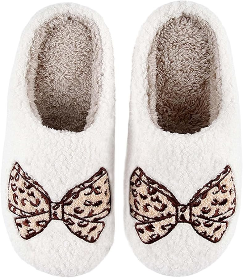 Womens Mens Slippers Retro Memory Foam Cute Cartoon Plush Fluffy Warm Fur Lined slippers Indoor H... | Amazon (US)