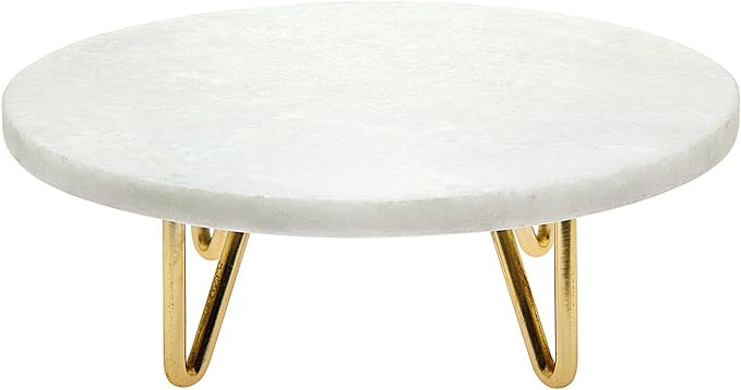 Godinger Marble Cake Stand, 10in, Round, Silver | Amazon (US)