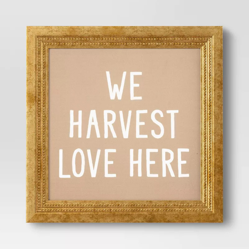 16" x 16" Harvest Love Framed Canvas Board - Threshold™ | Target