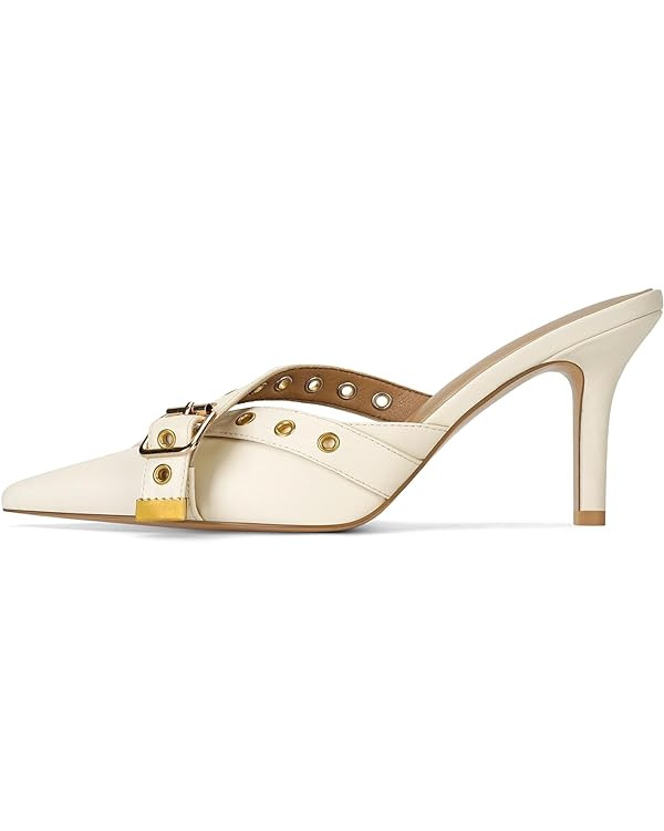 Dsevht Black Kitten Heels for Women Pointed Toe Heels Dressy Bow Heels Vintage Heels Mules Sexy P... | Amazon (US)