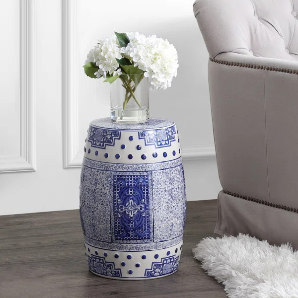 Bendale Chinoiserie Ceramic Garden Stool | Wayfair North America