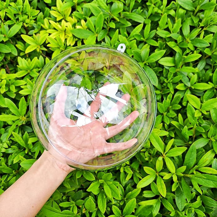 Acrylic Hollow Ball, Clear Plastic Fillable Ornaments Ball, DIY Clear Plastic Balls for New Years... | Amazon (US)