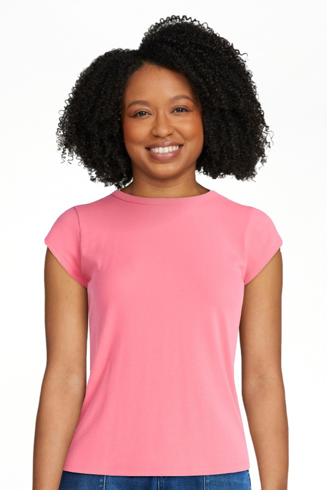 Free Assembly Women's and Women's Plus Cap Sleeve Tee, Sizes XS-4X | Walmart (US)