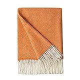 BOURINA Decorative Herringbone Faux Cashmere Fringe Throw Blanket Lightweight Soft Cozy for Bed o... | Amazon (US)