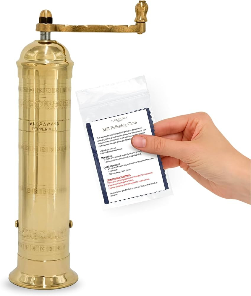 The Original Greek Pepper Mill 10 Inch Tall | European Pepper Mill Grinder with Crank Handle | Ma... | Amazon (US)