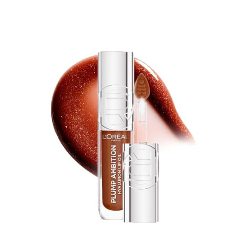 L’Oreal Paris Plump Ambition Tinted Lip Oil, Plumping Lip Gloss, Gentle Tingling, Non Sticky, Hydrating and Moisturizing, Infused with Hyaluronic Acid, LA NUIT SPARKLE, 5 ml | Amazon (CA)