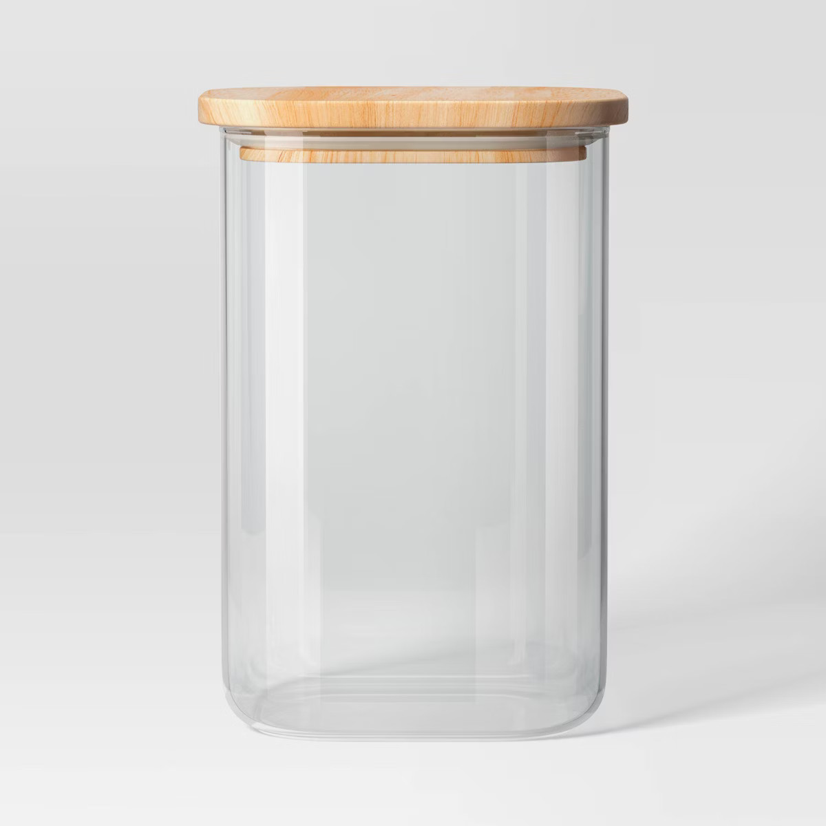 32.5oz Glass Square Food Storage Canister with Wood Lid - Threshold™: Glass Pantry Storage Jar,... | Target