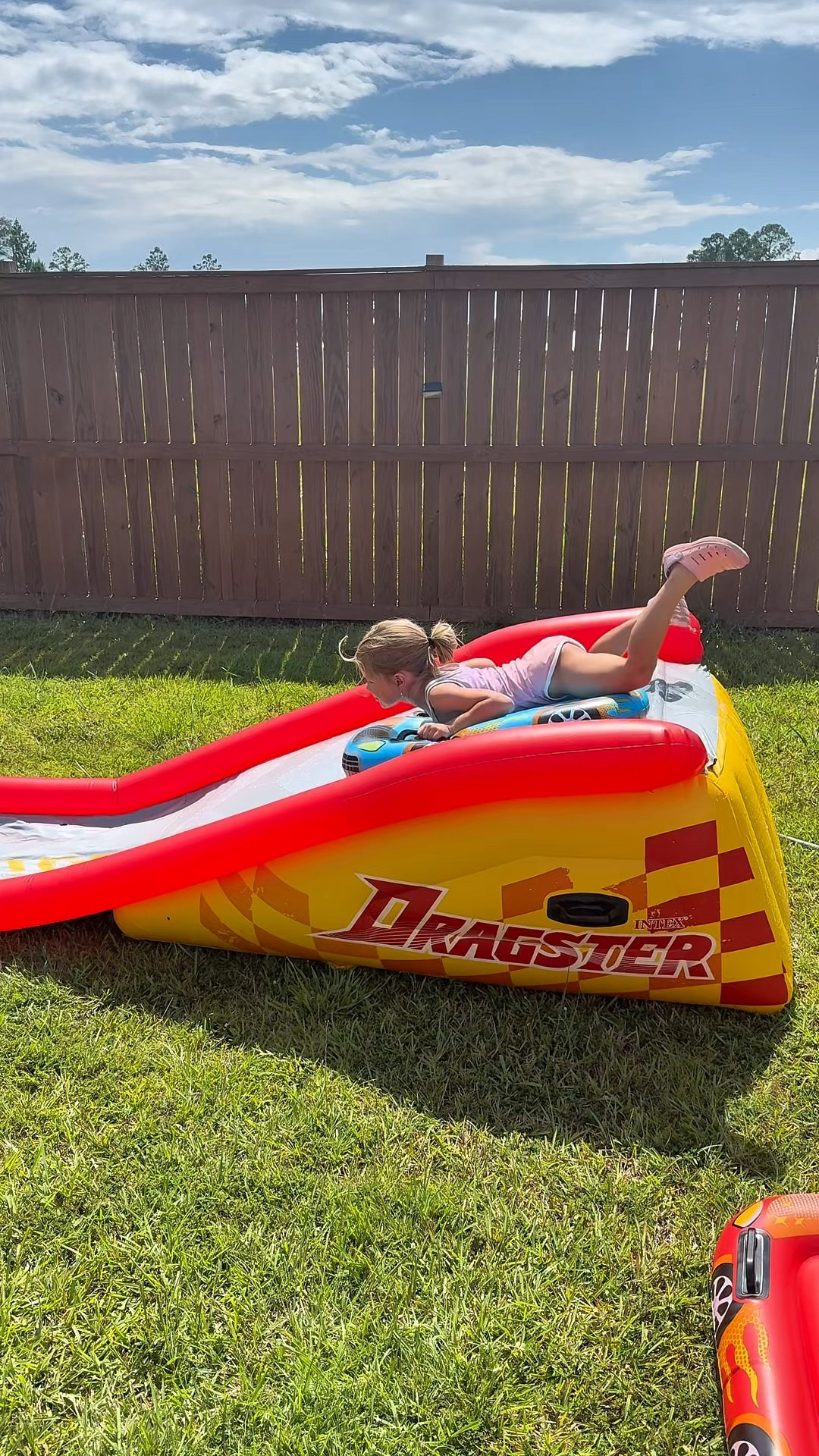 Kids car racing inflatable water slide for Summer 😱😍☀️

#LTKSwim #LTKdayinmylife #LTKKids