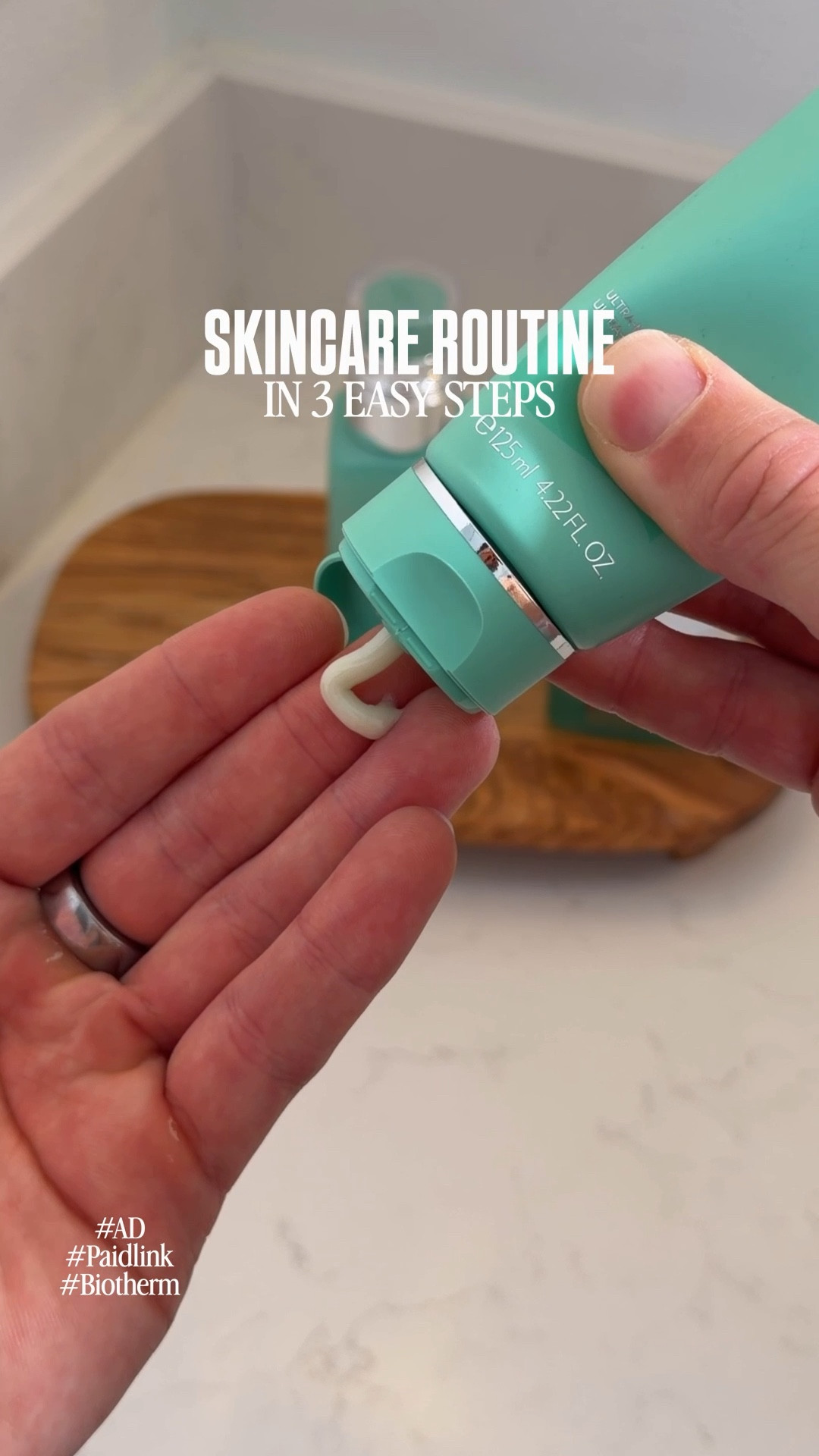 My current go-to skincare routine broken down in 3 easy steps w/ @biotherm #Biotherm #Ad #BiothermPartner #Paidlink #Aquapower 