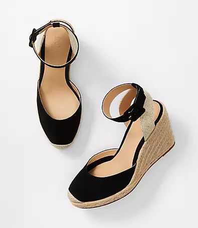 Loft Buckle Espadrille Wedges | LOFT Outlet