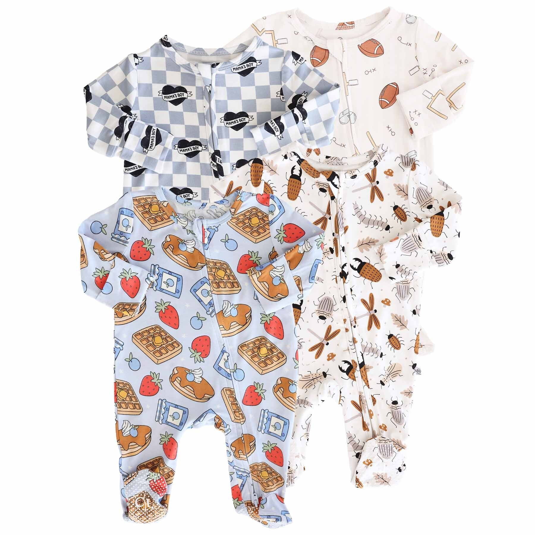 Boy Zipper Footies | Best Sellers | Caden Lane