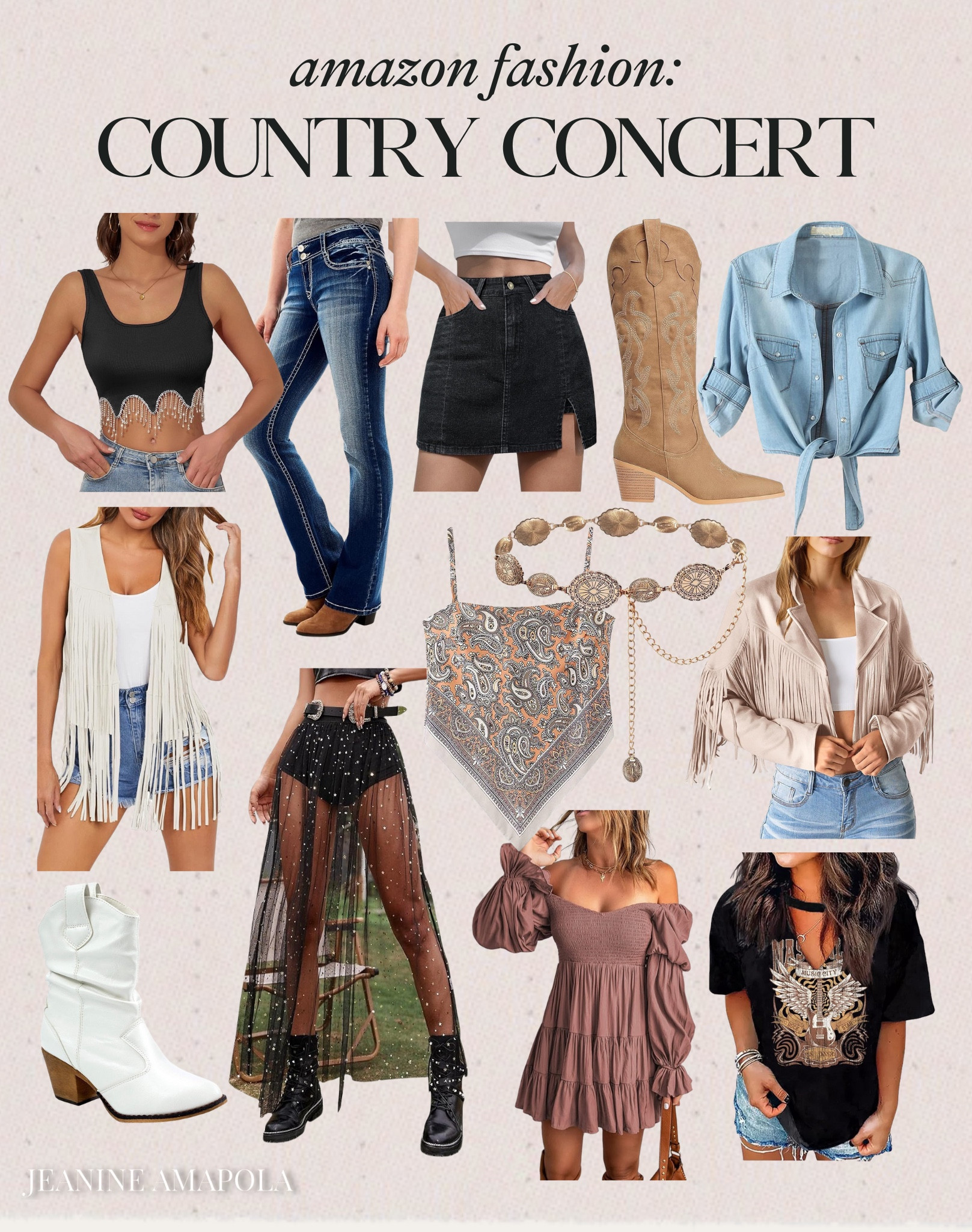 Amazon Fashion country concert 🙌🏻🙌🏻

Cowboy boots, country belt, country concert outfits, jean skirts

#LTKStyleTip #LTKShoeCrush #LTKFindsUnder100