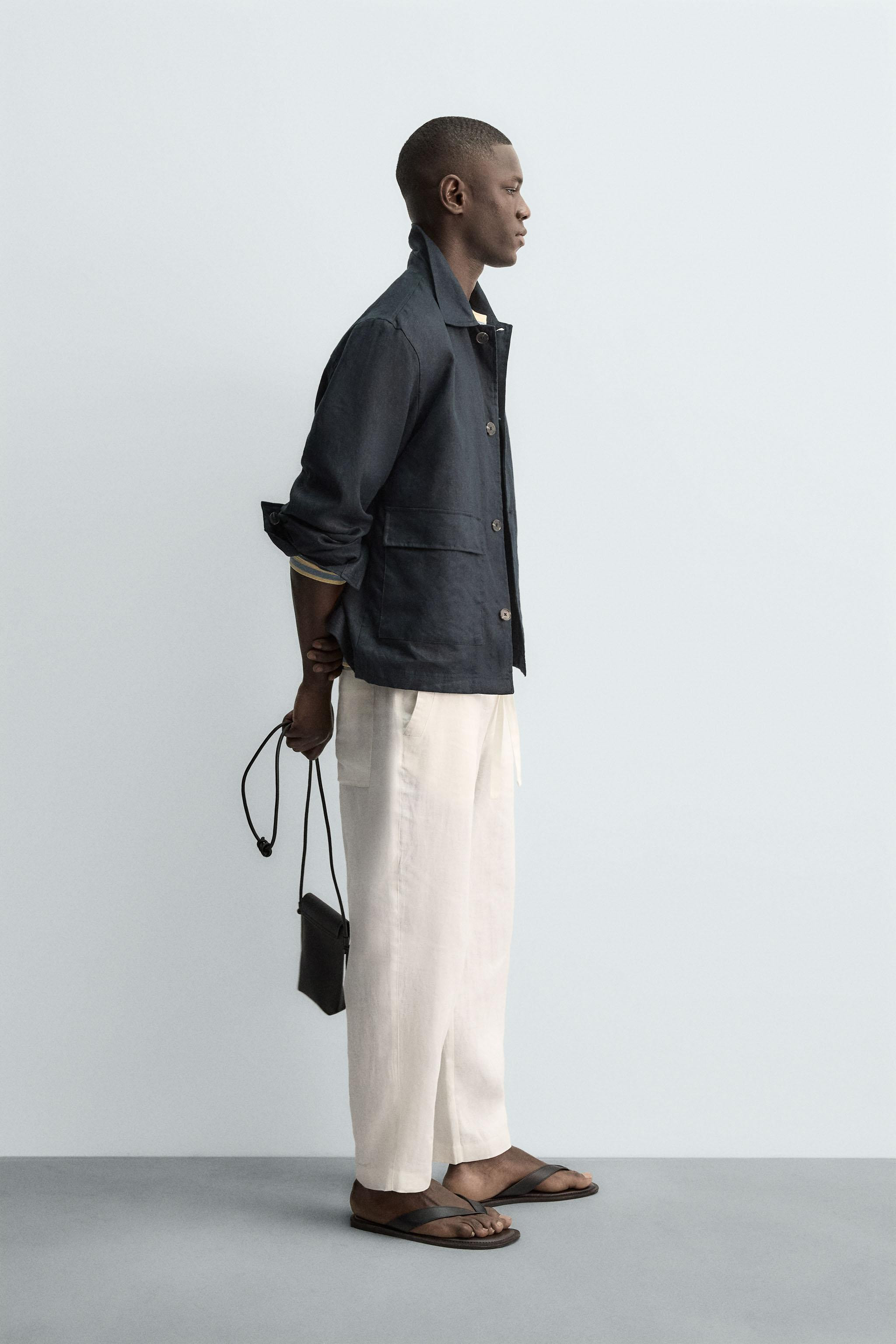 100% LINEN OVERSHIRT | Zara US