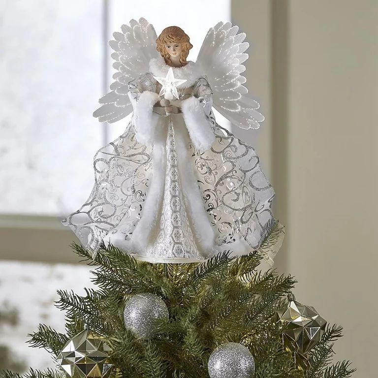 Foraging dimple The Resin Optic-Angel Tree Topper Christmas Tree Canopy Decoration Ornament Angel... | Walmart (US)