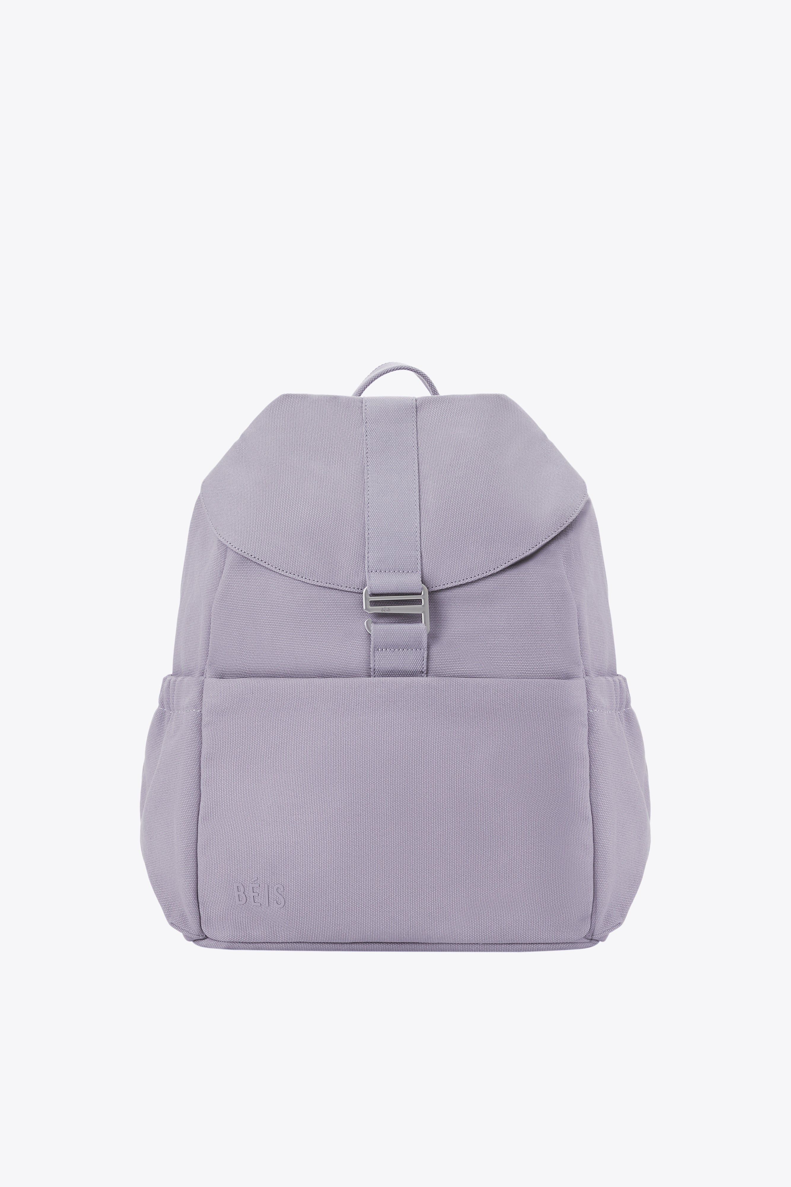 BÉIS 'The Rucksack' in Lavender - Travel Backpack & Rucksack in Lavender | BÉIS Travel