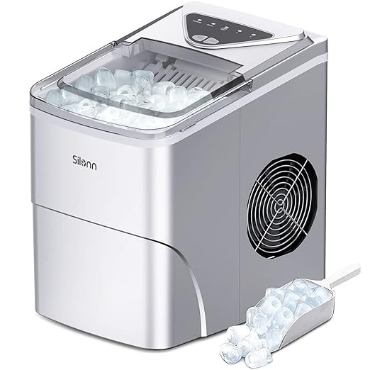 Silonn Ice Makers Countertop, 9 Cubes Ready in 6 Mins, 26lbs in 24Hrs, Self-Cleaning Ice Machine ... | Amazon (US)