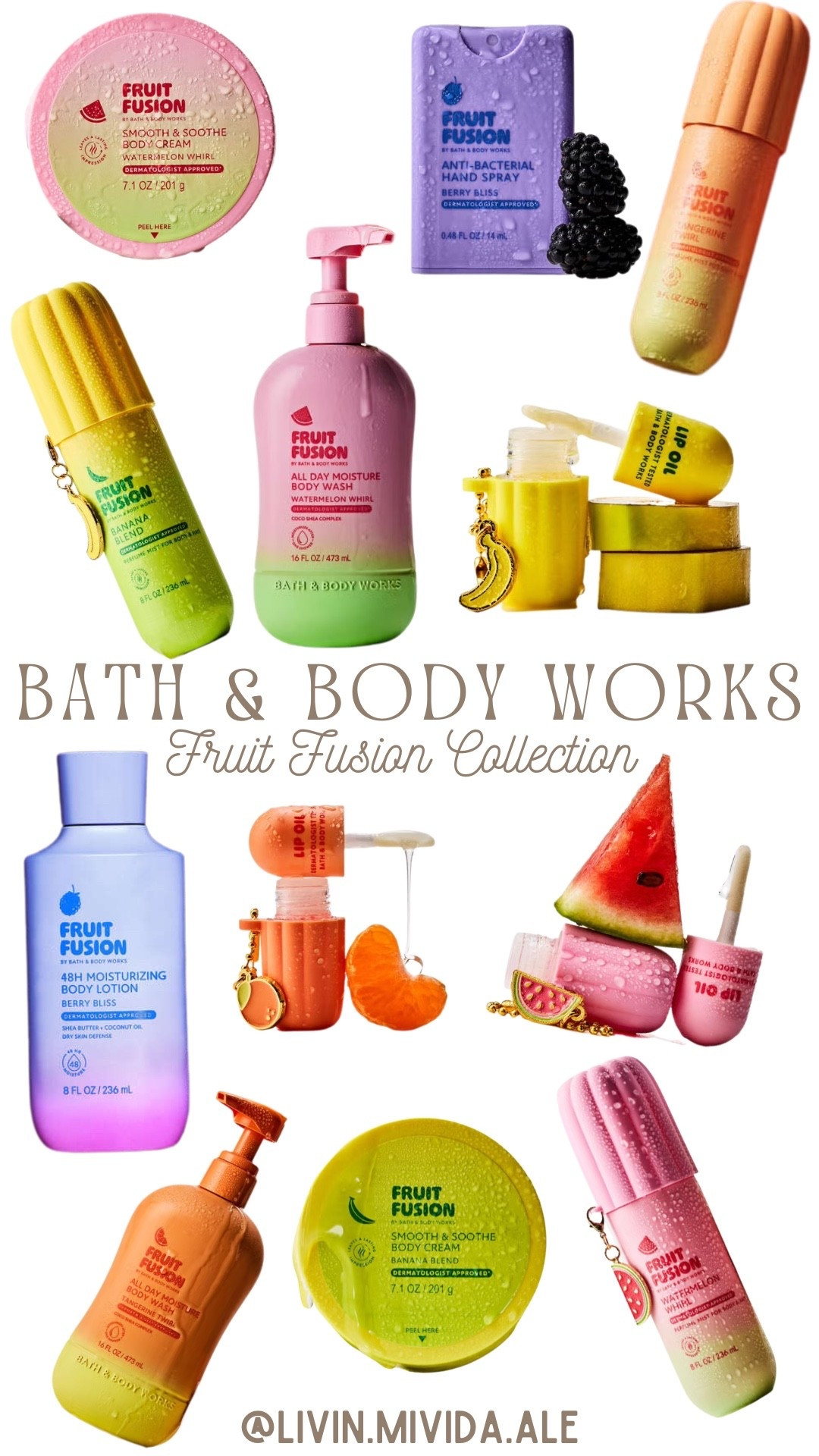 Fruit fusion collection 🍌 🍓🍇🍉

#bath&bodyworks #fruitfusion #personalcare

#LTKdayinmylife #LTKselfcare #LTKBeauty
