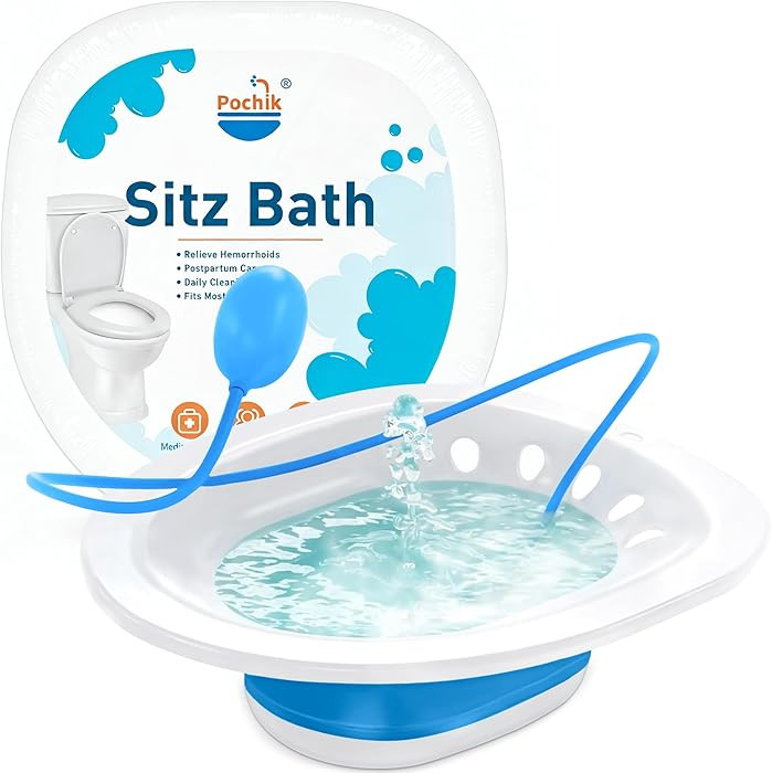 Pochik Sitz Bath for Toilet Seat Hemorrhoids and Postpartum Care, Yoni Steam Seat, Perineal Soaki... | Amazon (US)