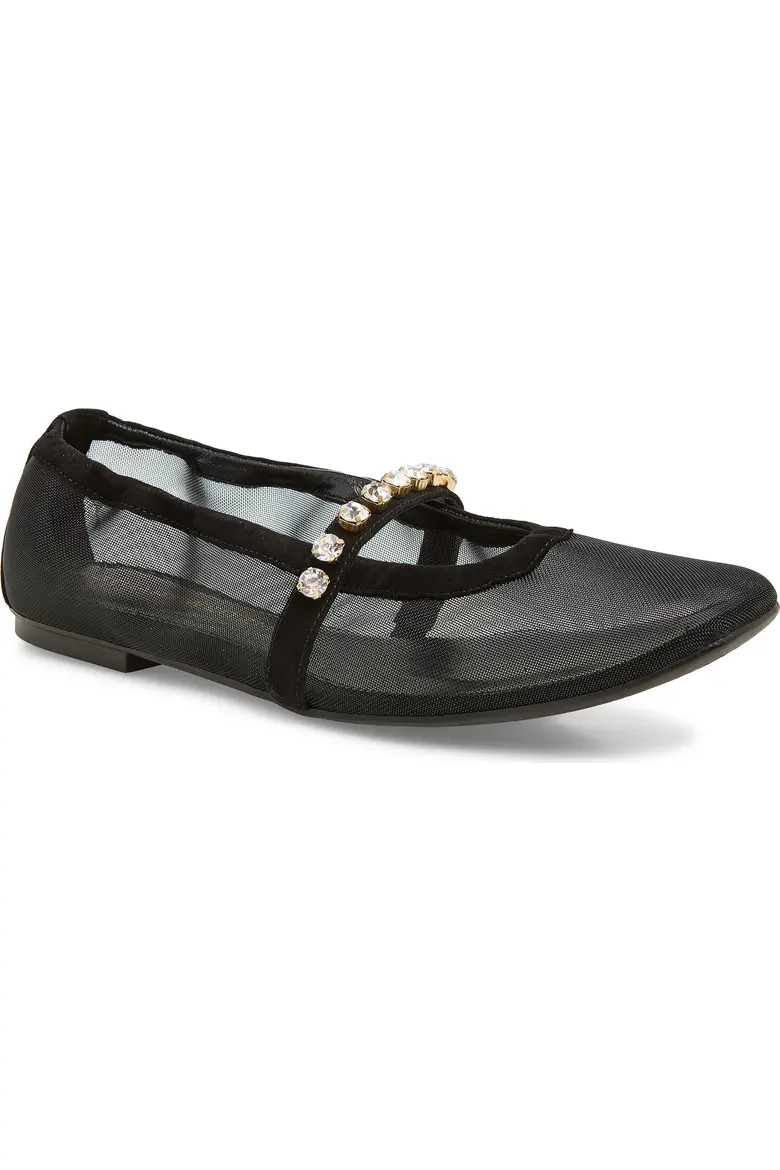 Goldie Crystal Strap Ballet Flat (Women) | Nordstrom | Nordstrom