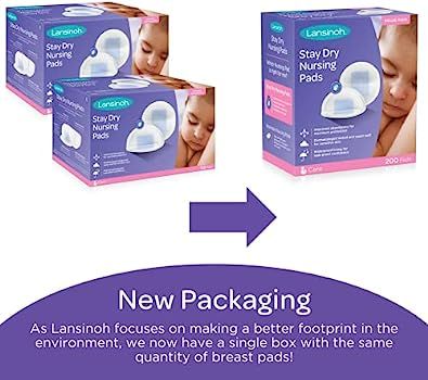 Lansinoh Stay Dry Disposable Nursing Pads for Breastfeeding, 200 Count (Pack of 1) | Amazon (US)