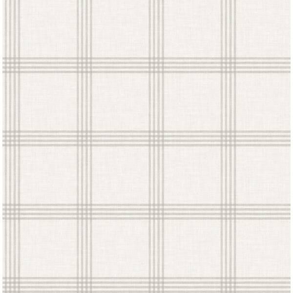 Twain Dove Plaid Wallpaper - 20.5in x 396in x 0.025in | Bed Bath & Beyond
