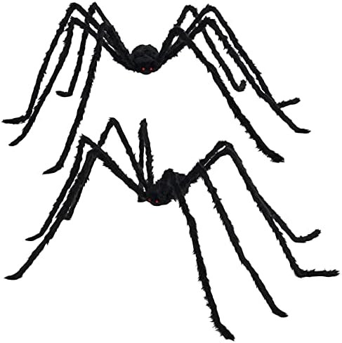 QBSM 2 PCS 6.5 FT Halloween Giant Realistic Spider Large Fake Spiders for Outdoor Yard Decoration... | Amazon (US)