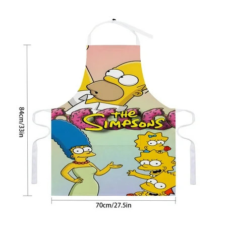 Simpson apron featuring pockets and waterproof fabric, suitable for adults, adjustable cooking apron, chef apron for drawing and crafting，for 33" x 28"（70X84cm). | Walmart (US)