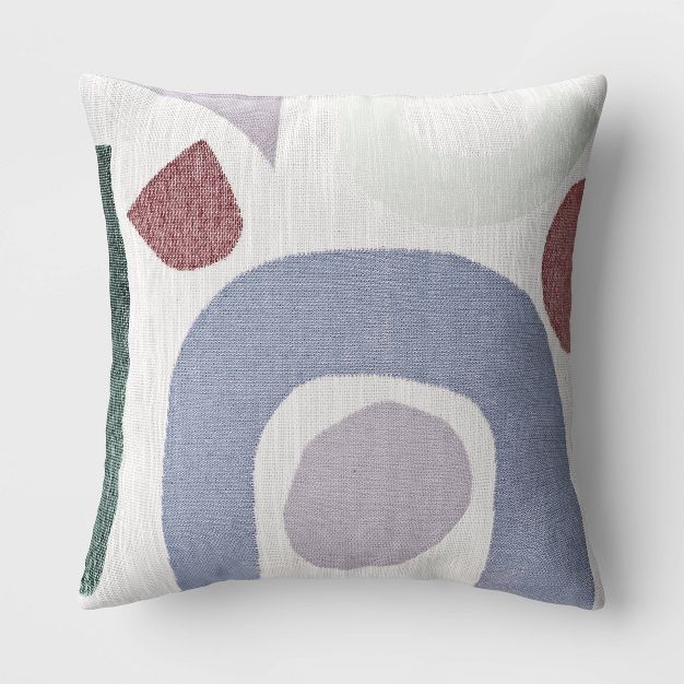 Woven Abstract Geo Square Throw Pillow - Room Essentials&#8482; | Target