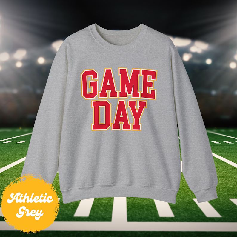 Game Day Sweatshirt Kansas City Chief Football Sweatshirt Taylor Kelce Swift Shirt Vintage Footba... | Etsy (US)
