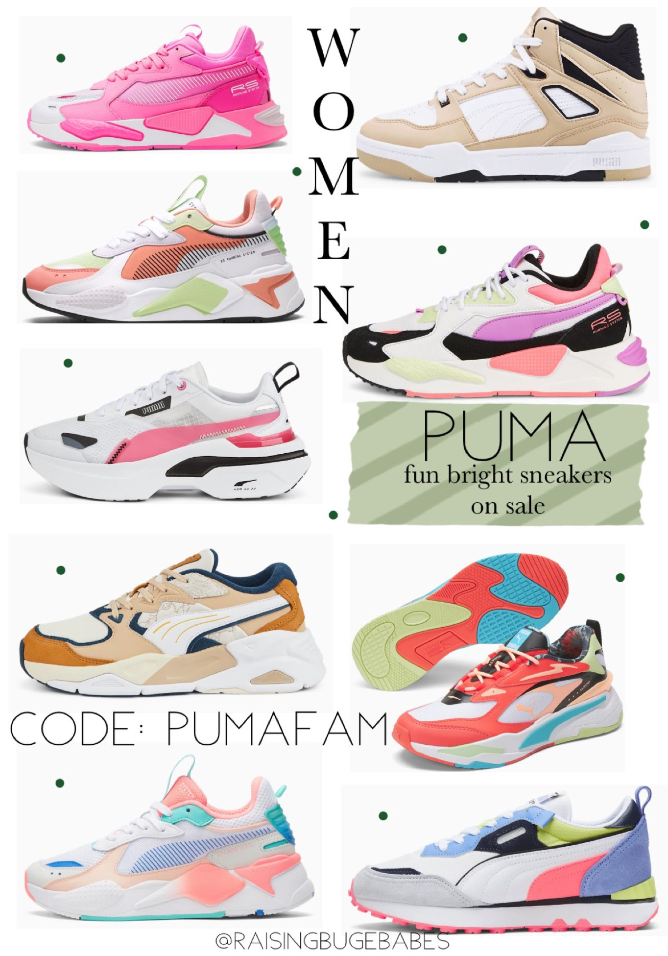 Women’s Puma sneakers on sale with code: PUMAFAM They have so many fun, bright  options 🎄🎅🏼 Great gifting idea for her 🤍

#LTKsalealert #LTKshoecrush #LTKGiftGuide