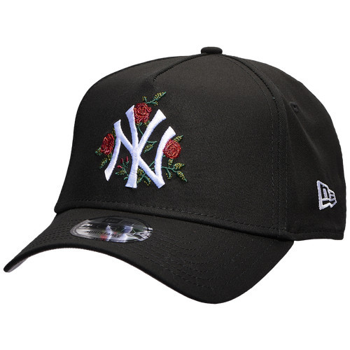 New Era Mens New York Yankees New Era Yankees 940 A Frame Rose Cap - Mens Black/Multi Size One Size | Champs Sports