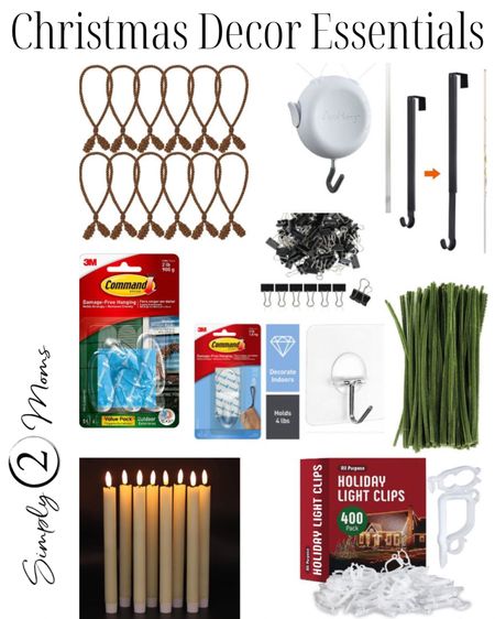 Everything you need to decorate your home for Christmas! Mantel hooks, garland ties, light hooks, wreath holders, and more! #christmas #christmasdecorating #wreath #garland

#LTKHoliday #LTKSeasonal #LTKhome