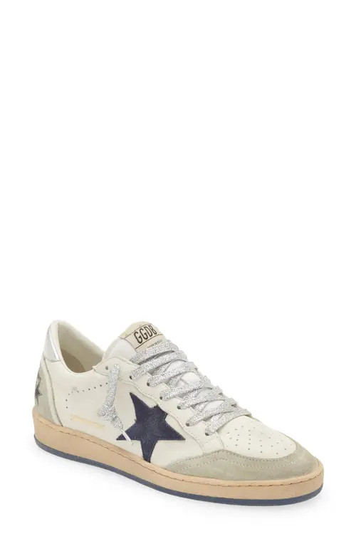 Golden Goose Ball Star Low Top Sneaker in White/Ice/Navy at Nordstrom, Size 8Us | Nordstrom