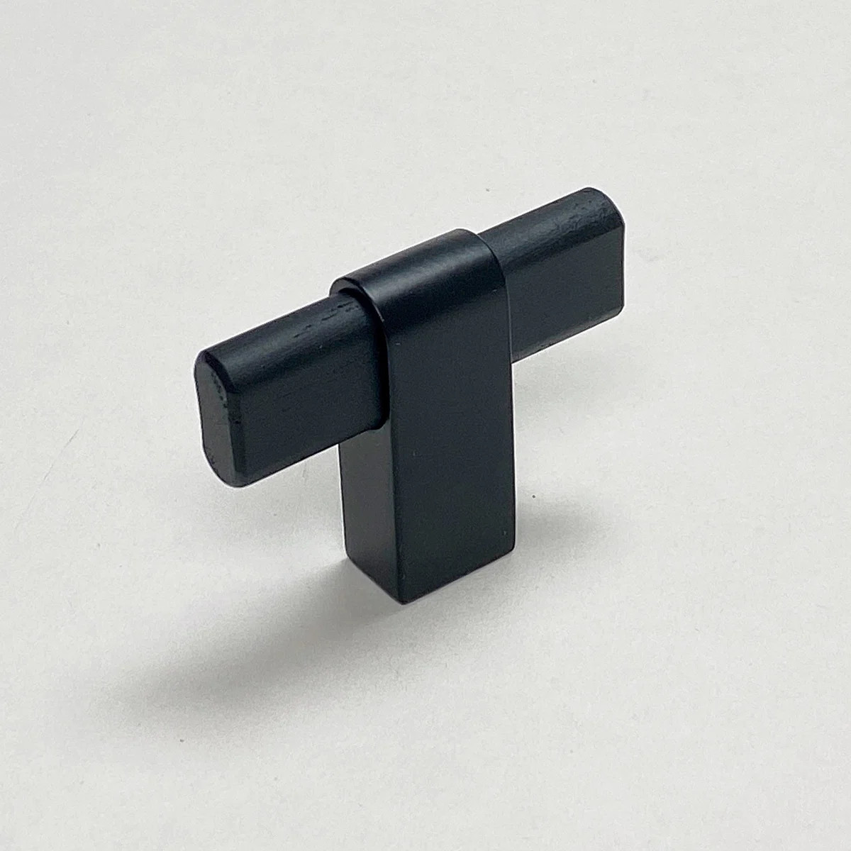 Metal and Black Lacquered Oak "Crossing" 1-15/16" Wood T-Knob | Wayfair North America