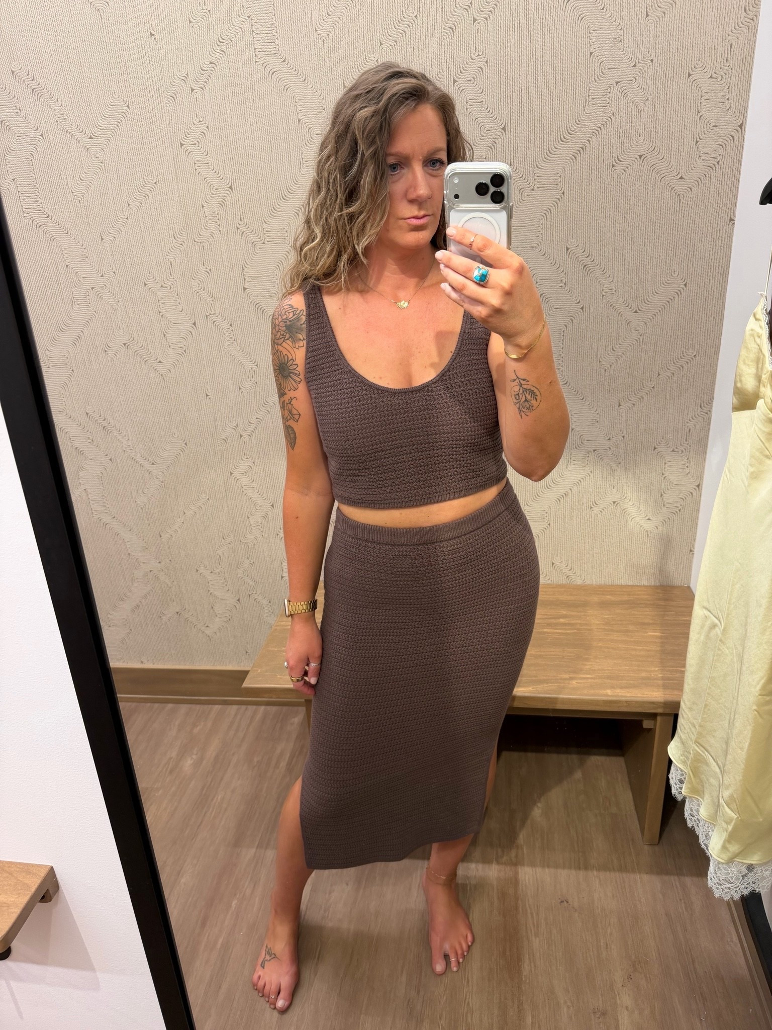 Large top (medium would probably be better) large skirt