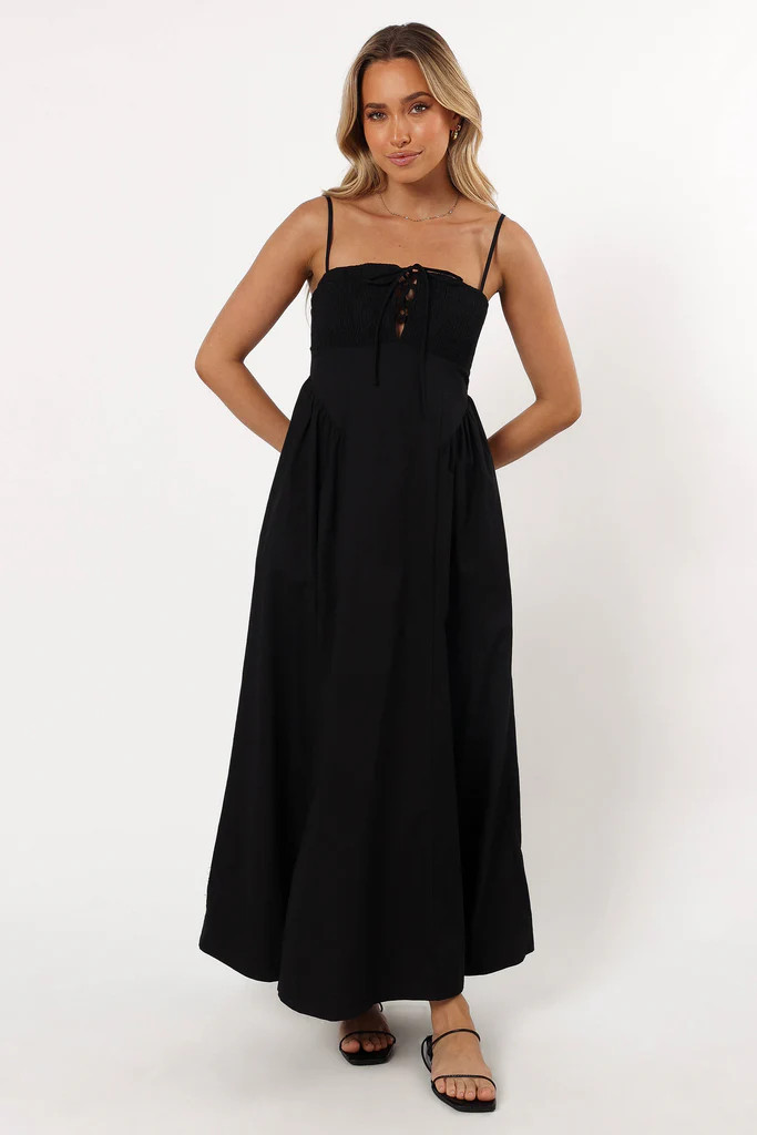 Alena Midi Dress - Black | Petal & Pup (US)
