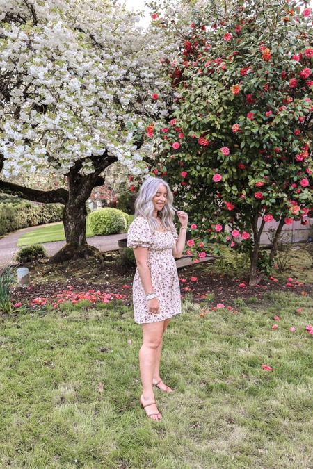 Mother’s Day outfit inspo, floral Print Puff sleeve romper. 
Pink blush code: MICAH.JULIET25OFF for 25% off Sitewide 🤩

Romper: size small
Shoes: tts size 6 

#LTKunder100 #LTKSeasonal #LTKsalealert