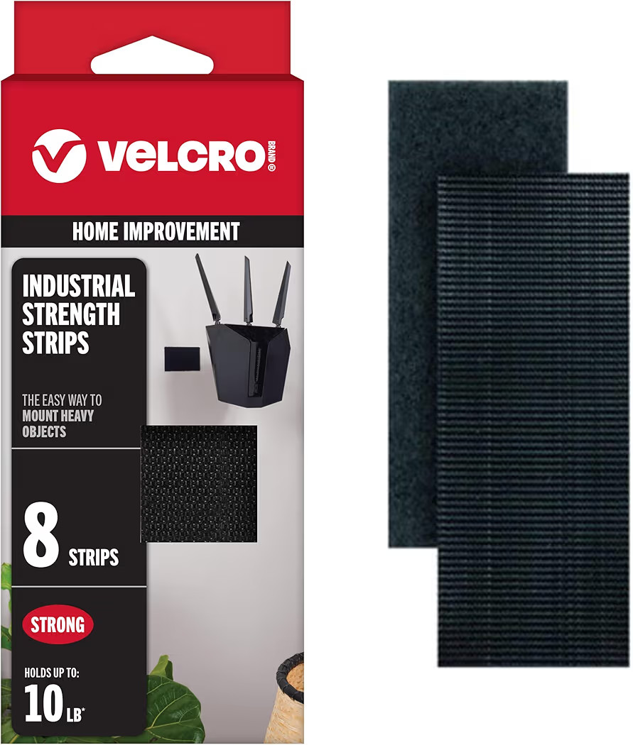 VELCRO Brand Heavy Duty Fasteners | 4x2 Inch Strips with Adhesive 8 Sets | Holds 10 lbs | Black I... | Amazon (US)