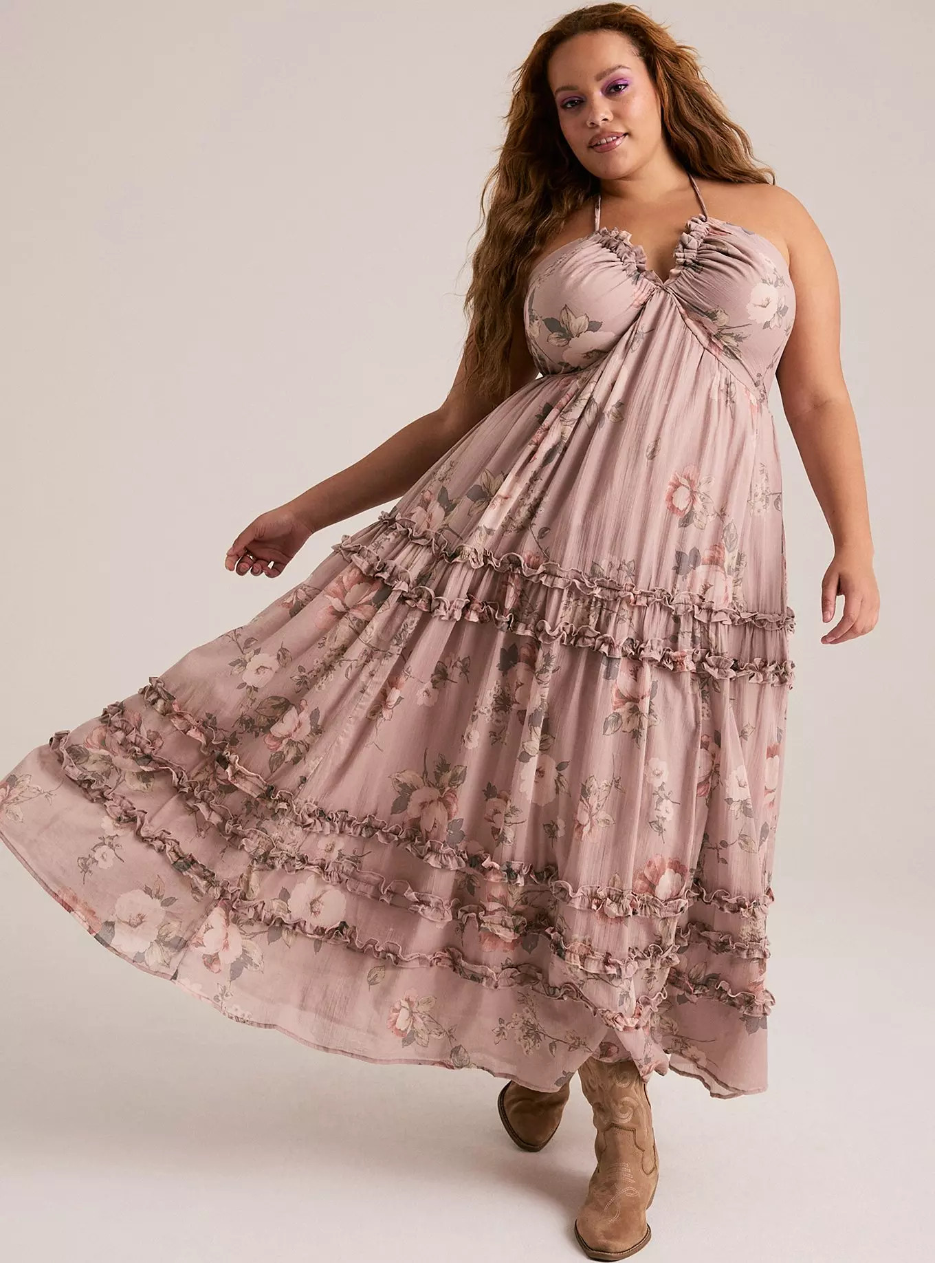 Festi Cross-Front Halter Maxi Dress | Torrid (US & Canada)