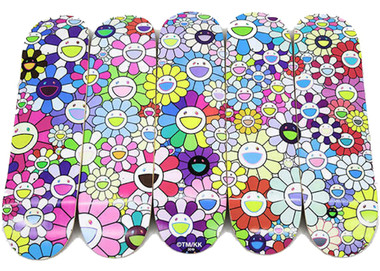 Takashi Murakami Flower Skateboard Deck (Set of 5) Multicolor