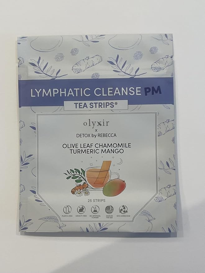 Lymphatic Cleanse PM | Olive Leaf Chamomile Turmeric Mango | 25 Servings | Amazon (US)