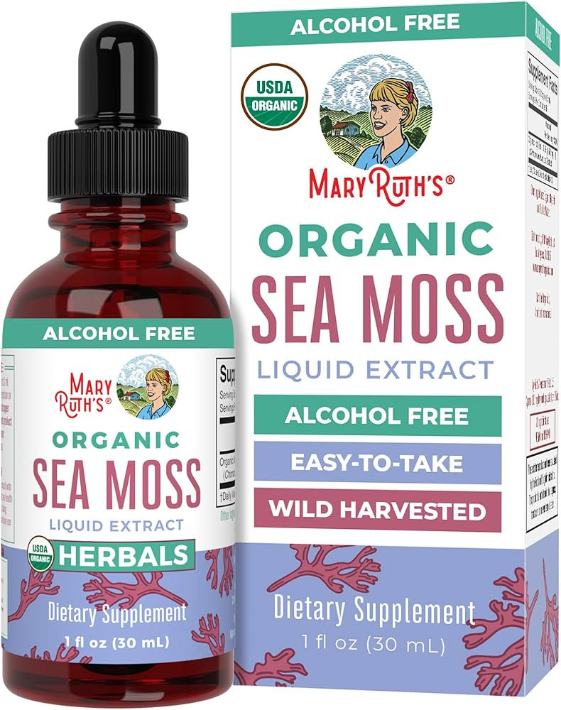 MaryRuth Organics USDA Irish Sea Moss Liquid Drops | Organic Irish Moss | Chondrus crispus | Form... | Amazon (US)