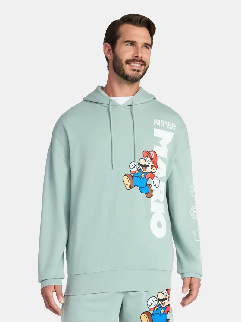 Mario Men's and Big Men's Graphic Print Fleece Hoodie, Sizes XS-5XL | Walmart (US)
